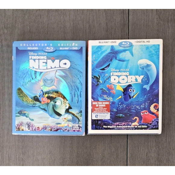 Disney's Finding Nemo (Blu-ray, DVD) and Finding Dory (Blu-ray, DVD) Lot - Picture 1 of 5